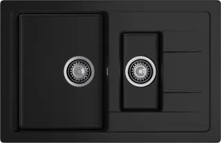 Мойка кухонная GranFest Чёрная Quadro Q-775 KL чер